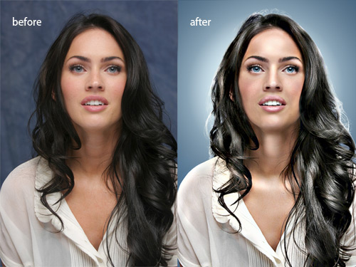 Jill Greenberg look Photoshop tutorial before and after