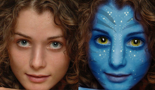 Avatar NaVi photo effect gimp tutorial