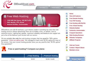 free hosting 000webhost