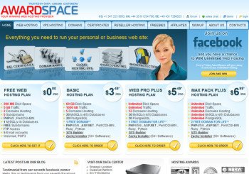 free hosting awardspace