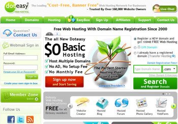 free hosting doteasy