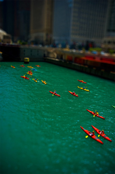 Kayakers on Chicago River