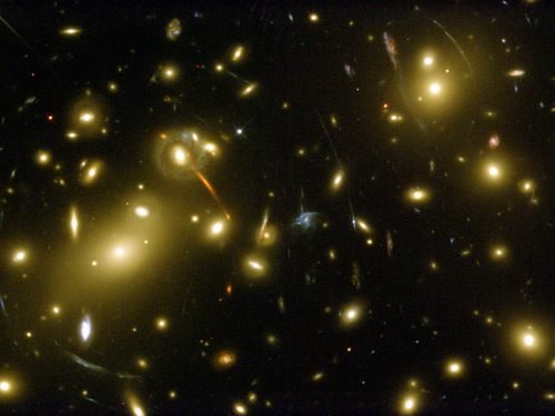 galaxy cluster wallpaper