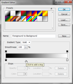 Black and white conversion Gradient Map Editor