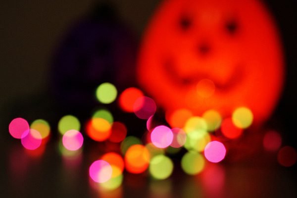 Halloween pumpkin bokeh