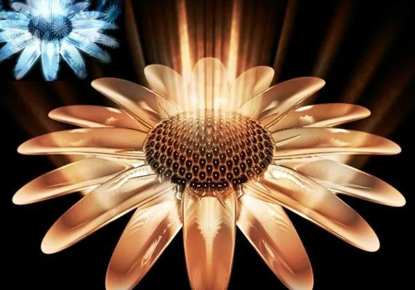 Neon 3D Flower Wallpaper