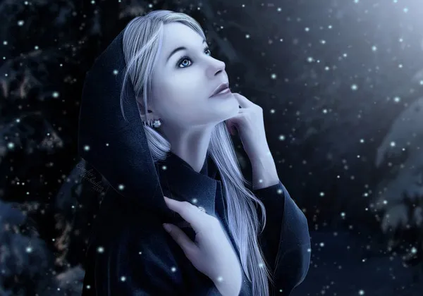 There in the Winter night 3D Wallpaper