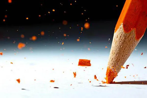 abstract macro pencil