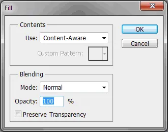 content aware fill