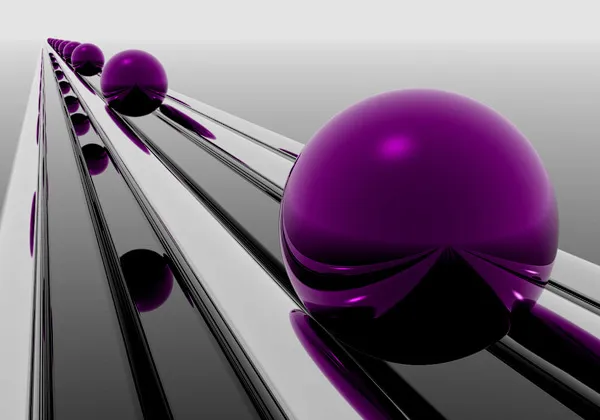 Purple Ball 3D Wallpaper