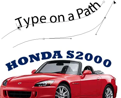 Type on path